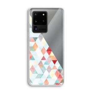Gekleurde driehoekjes pastel: Samsung Galaxy S20 Ultra Transparant Hoesje