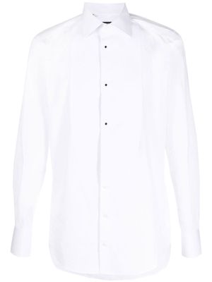 Dolce & Gabbana chemise de smoking à plastron contrastant - Blanc