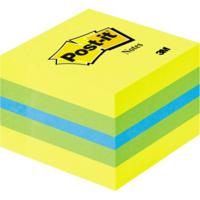 Post-it Plaknotitiekubus 2051-L 51 mm x 40 mm Blauw, Limoen-groen, Citroengeel 400 vellen