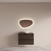 Badmeubelset BWS Riga Met Topplaat 80 cm Bruin Eiken