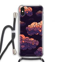 Patroon Wolken: iPhone XS Transparant Hoesje met koord