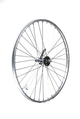 Roland Achterwiel werke 28"/622 x 24 - remnaaf ventura - 36 gaats 13g - zilver