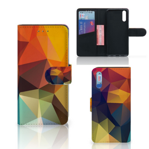 Huawei P20 Book Case Polygon Color