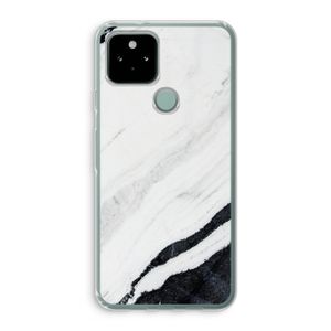 Elegante marmer: Google Pixel 5 Transparant Hoesje