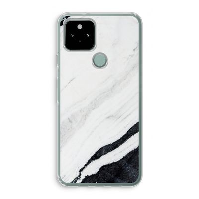 Elegante marmer: Google Pixel 5 Transparant Hoesje