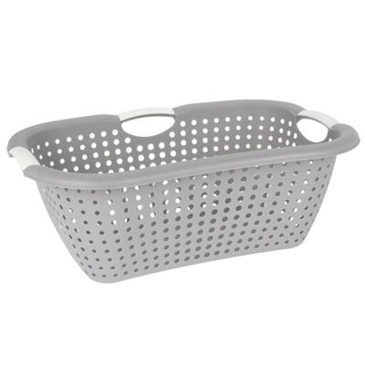Storage Solutions wasmand - grijs - 26 liter - kunststof - 40 x 60 x 22 cm - Draagwasmand