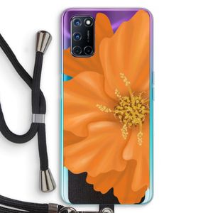 Orange Ellila flower: Oppo A72 Transparant Hoesje met koord