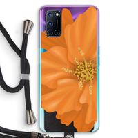 Orange Ellila flower: Oppo A72 Transparant Hoesje met koord