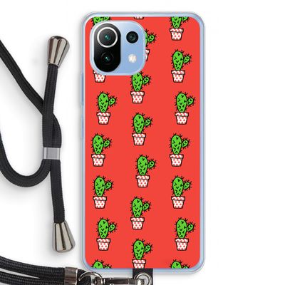 Mini cactus: Xiaomi Mi 11 Lite Transparant Hoesje met koord