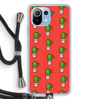 Mini cactus: Xiaomi Mi 11 Lite Transparant Hoesje met koord