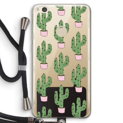 Cactus Lover: Huawei Ascend P8 Lite (2017) Transparant Hoesje met koord