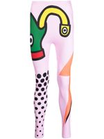 Walter Van Beirendonck legging à imprimé graphique - Rose