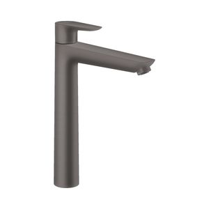 Hansgrohe Wastafelmengkraan Talis E 240 Eengreeps met Trekwaste Geborsteld Zwart Chroom