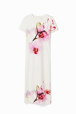 Midi-jurk orchideeën M. Christian Lacroix - WHITE - M