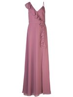 Marchesa Notte Bridesmaids robe longue à bords volantés - Violet