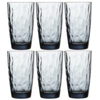 Longdrinkglazen - 6x - blauw - 470 ml - waterglazen - glazen - longdrink