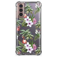Samsung Galaxy S21 Plus Case Anti-shock Flamingo Palms