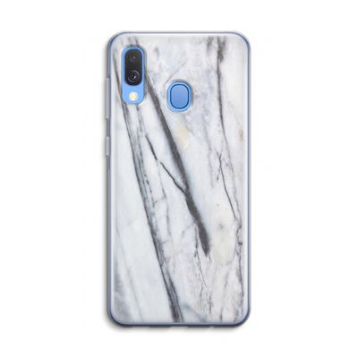 Gestreepte marmer: Samsung Galaxy A40 Transparant Hoesje