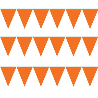 3x stuks oranje vlaggenlijn 5 meter