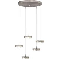 Masterlight 5-lichts hanglampImperia Ø 50cm nikkel - 2042-37-37-02-50-5