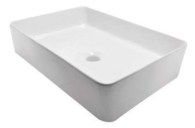 Wiesbaden Link waskom rechthoekig 35x50x12 cm keramiek glans wit Wiesbaden Link waskom rechthoekig 35x50x12 cm keramiek glans wit