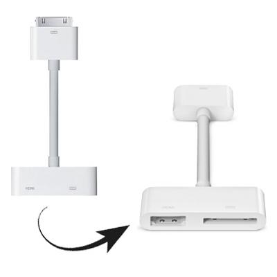 Digitale AV-HDMI-Adapter voor HDTV voor nieuwe iPad (iPad 3) / iPad 2 / iPad / iPhone 4 & 4S / iPod Touch 4(White)