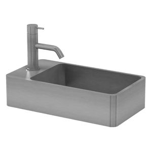 Fontein Lanesto Vanity 22x40x10 cm RVS Gun Metal (excl kraan incl waste)