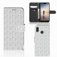 Huawei P20 Lite Telefoon Hoesje Stripes Dots