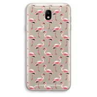 Flamingoprint groen: Samsung Galaxy J7 (2017) Transparant Hoesje