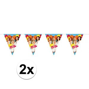 2x K3 feest vlaggenlijn / slinger 10 meter