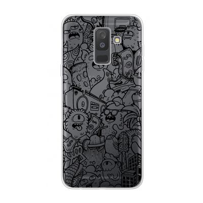 Vexx Black City : Samsung Galaxy A6 Plus (2018) Transparant Hoesje