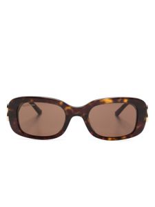 Balenciaga Eyewear lunettes de soleil Dinasty à monture rectangulaire - Marron