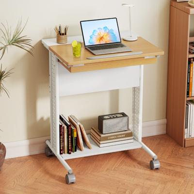 Bureau met Wielen & Kantelbare Tafelblad Mobiele Computerbureau PC-Tafel Laptoptafel Natuur