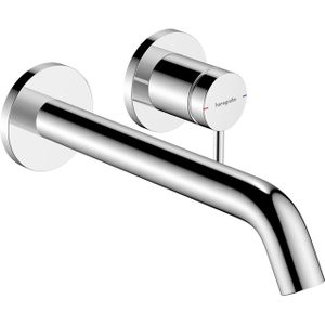 Hansgrohe Tecturis S Wastafelkraan Inbouw - mengkraan - rond - eengreeps - 22.5cm uitloop - chroom 73351000