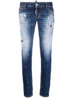 DSQUARED2 jean skinny à effet usé - Bleu