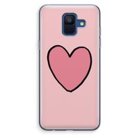 Hartje: Samsung Galaxy A6 (2018) Transparant Hoesje