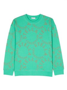 Stella McCartney Kids sweat à logo imprimé - Vert