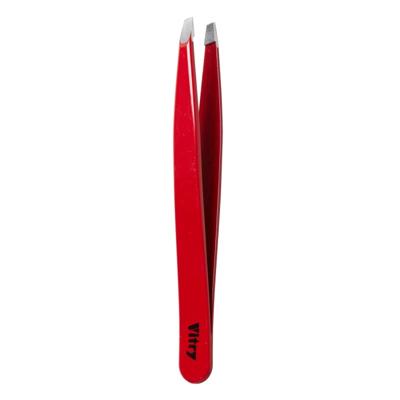 Vitry Face Care Coloured Tweezers Slant Ends Pincet Ref.22 C Burgundy 1Stuks