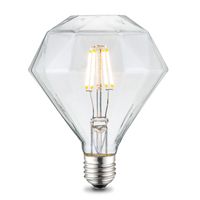 Edison Vintage E27 LED filament lichtbron Diamond | D112 Deco | Retro LED lamp | 11.2/11.2/13.8cm | Helder | geschikt voor E27 fitting | Dimbaar | 4W 320lm 3000K | warm wit licht