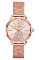 Michael Kors Portia Rosegoudkleurig dameshorloge met drie wijzers - MK3845