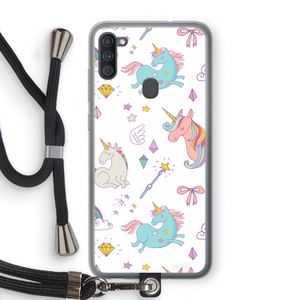 Fantasiewereld: Samsung Galaxy A11 Transparant Hoesje met koord