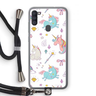 Fantasiewereld: Samsung Galaxy A11 Transparant Hoesje met koord