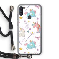 Fantasiewereld: Samsung Galaxy A11 Transparant Hoesje met koord Fantasiewereld: Samsung Galaxy A11 Transparant Hoesje met koord