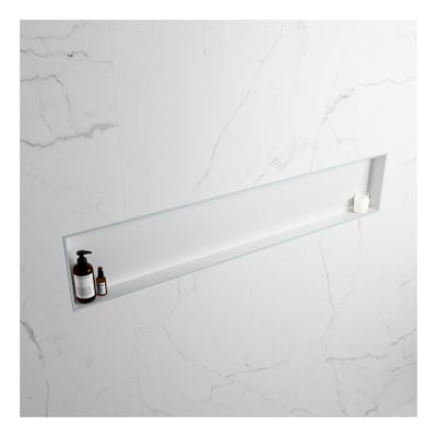 Wandnis Solid Surface Easy | In- en opbouw | 150x30x8 cm | 1 vak | Clay/Talc