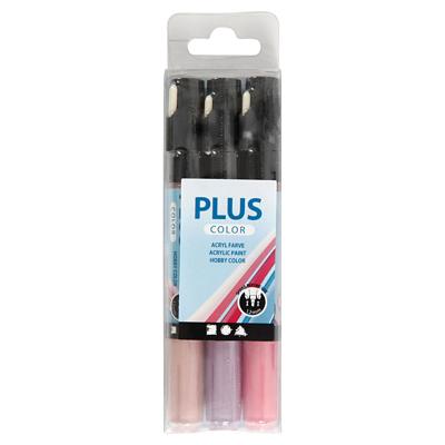 Creativ Company Plus color verfstiften - fuchsia,dusty rose,donker lila