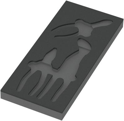 Wera 9880 Schuimrubberen inzetstuk voor KNIPEX tangen Set 1, zonder gereedschap, 172 x 30 x 392 mm - 05137380001