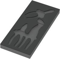 Wera 9880 Schuimrubberen inzetstuk voor KNIPEX tangen Set 1, zonder gereedschap, 172 x 30 x 392 mm - 05137380001