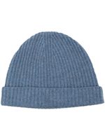 N.Peal bonnet en maille nervurée - Bleu - thumbnail