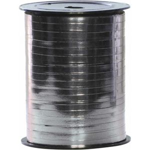 Spoel polyband cadeaulint zilver 250 meter   -