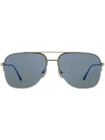 OMEGA EYEWEAR lunettes de soleil teintées à monture pilote - Bleu